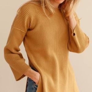 Lauren Manoogian Ribbed Long Sleeve Top Sweater Sz 2 / Medium